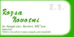 rozsa novotni business card